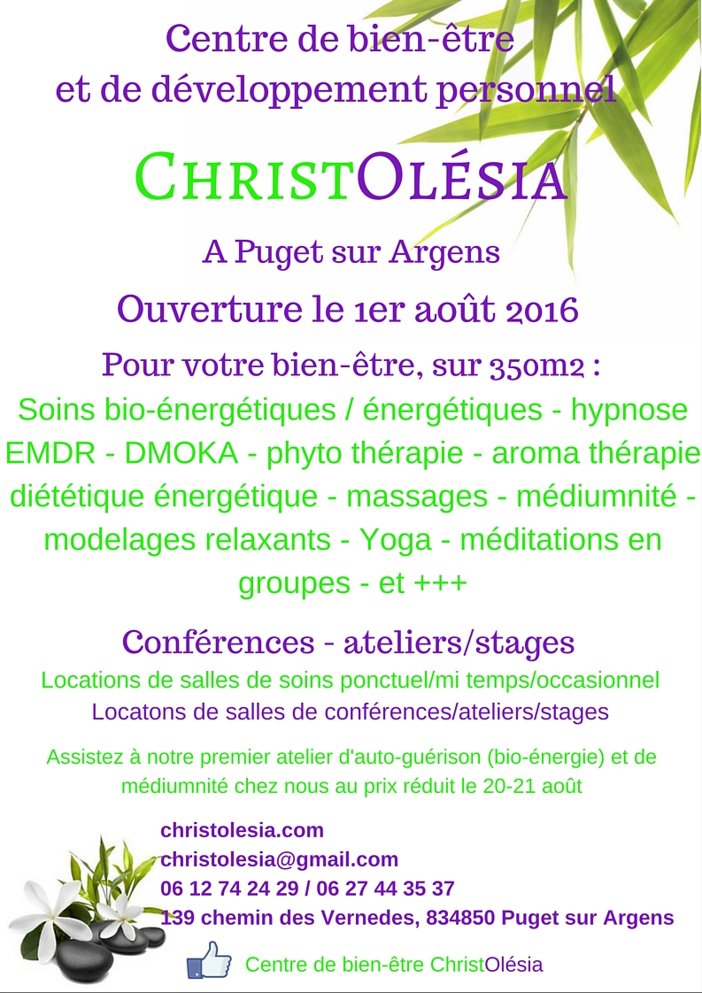 Affiche ouverture ChristOlésia