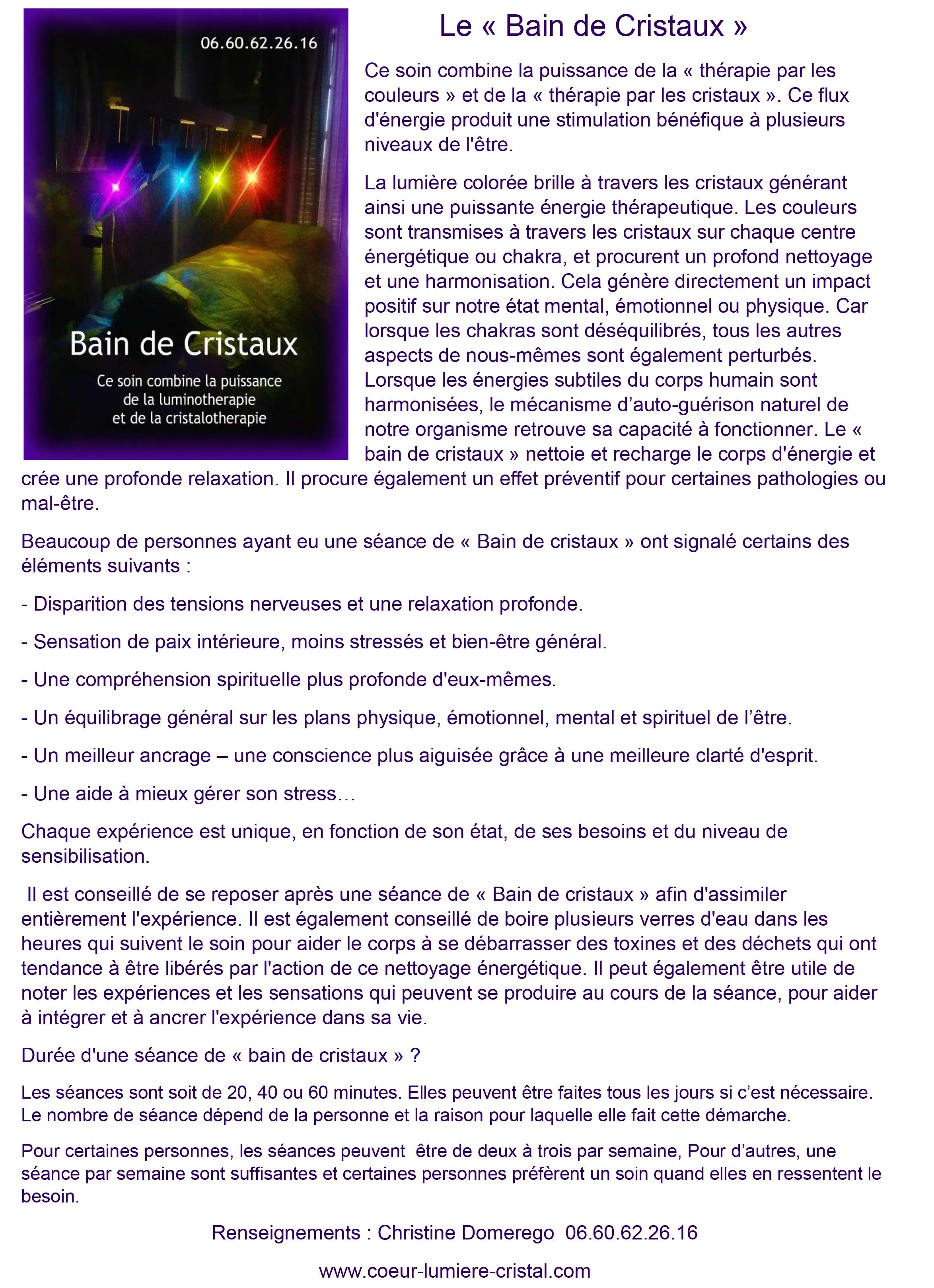  Le bain de cristaux explications